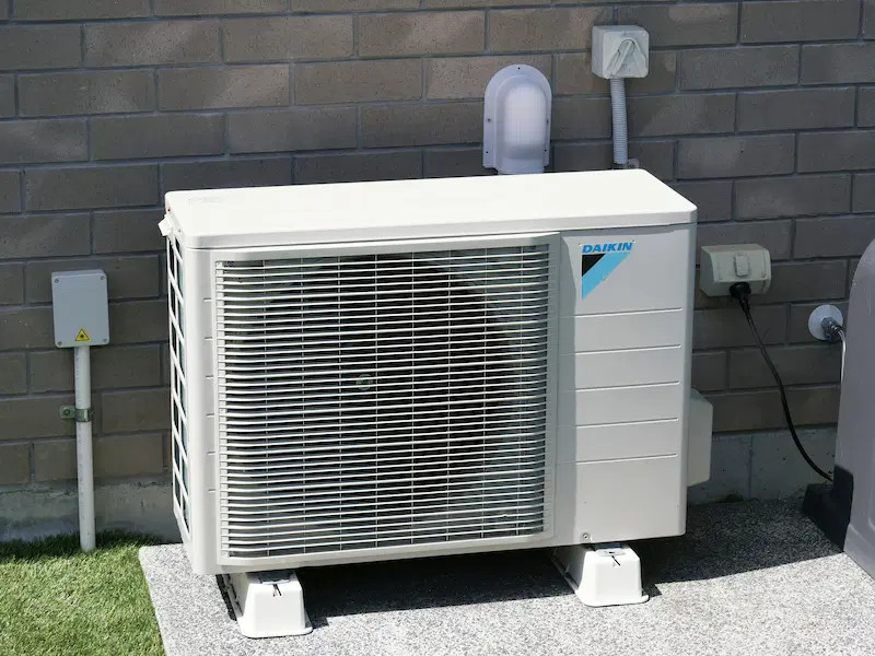 Daikin heat pump split-system installed outdoors